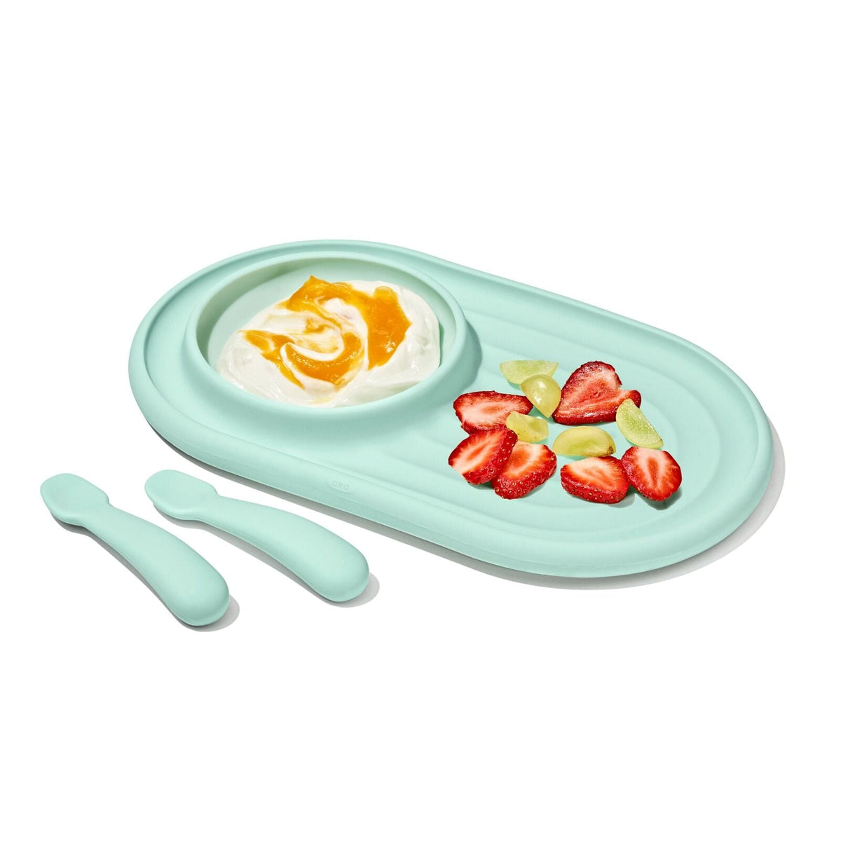 textured-suction-plate-and-spoons-set-3-piece-x6 tot_61177400_developmental-plate-2-spoon-set-opal_apdp_00_main.jpeg